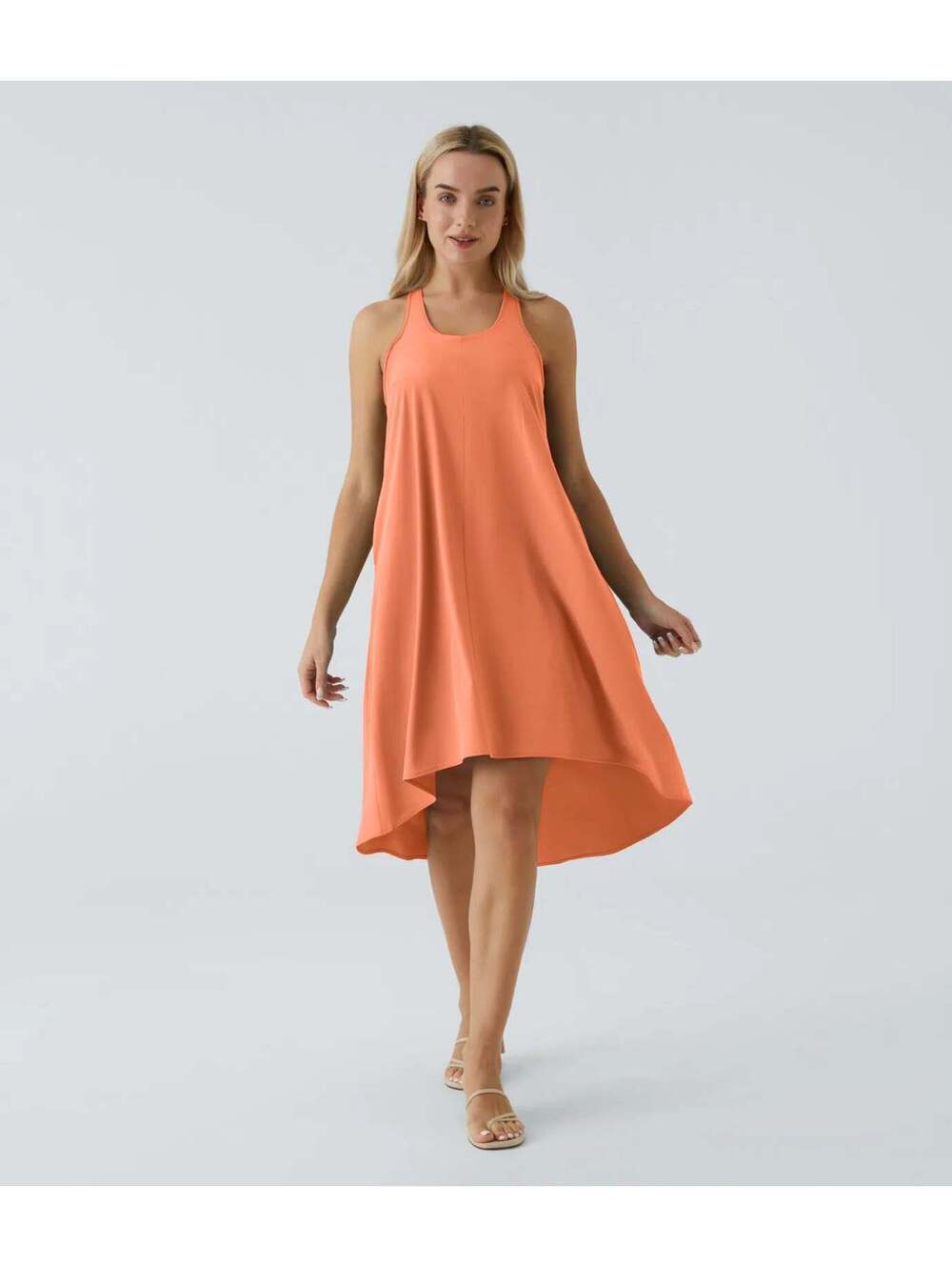 HALARA RacerPocket High Low Flowy Midi Quick Dry Casual Dress Size S